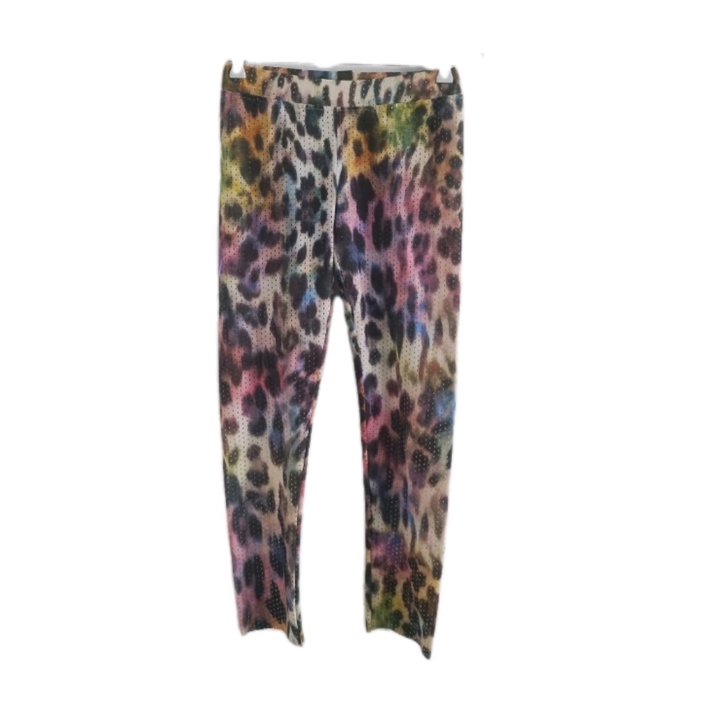 Jijil Made In Italy Leopard Multicolor Perforated Leggings